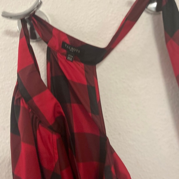Talbots Red and Black Checkered Sleeveless Top - Picture 5 of 10
